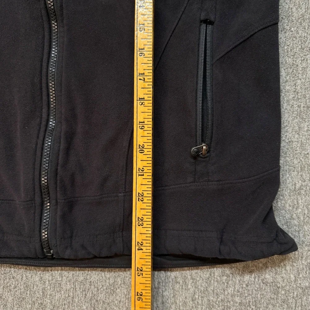 The North Face Mens Full Zip Fleece Jacket Black Mock Neck Large 000